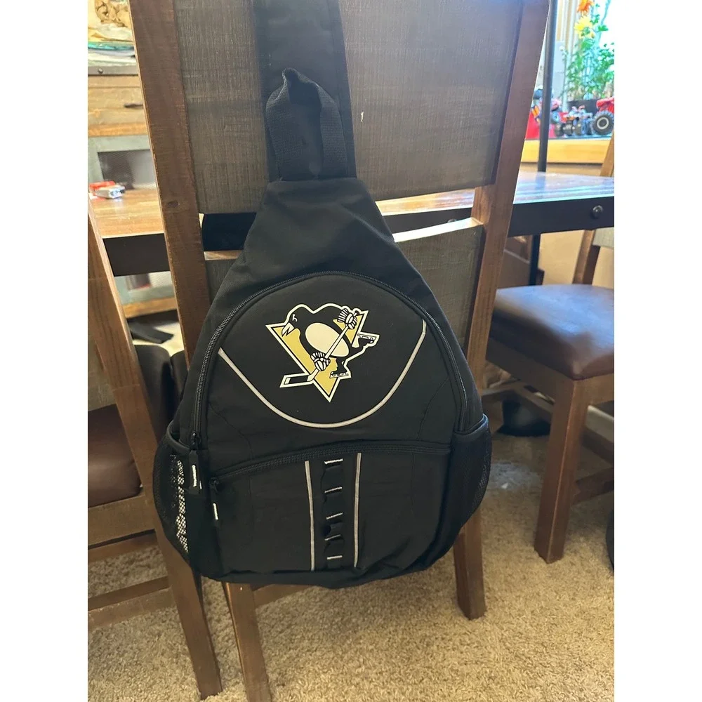 Pittsburgh Penguins NHL Black Sling Bag Backpack Official Licensed‎ Product